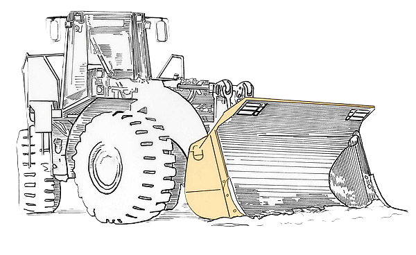 Zeichnung Radlader